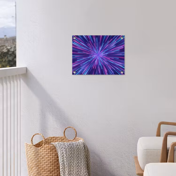 Dynamisch - Ruimte - Kleurrijk tuinposter los doek klein -sfeer8