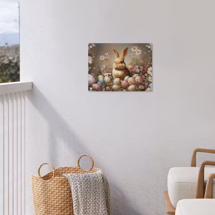 Paashaas - Lente - Paaseieren tuinposter los doek klein -sfeer8