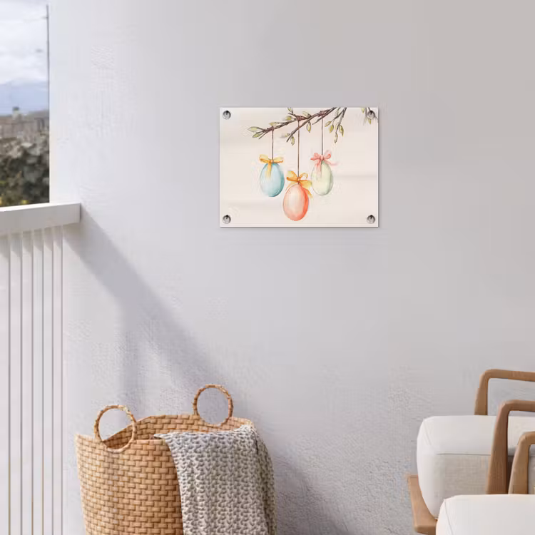 Paastak - Strikje - Eieren tuinposter los doek klein -sfeer8