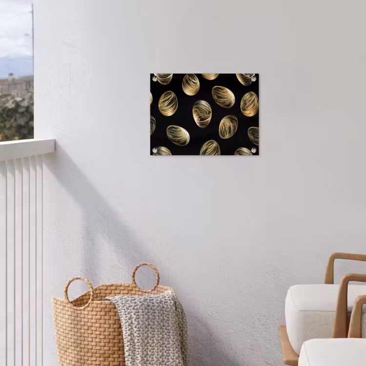 Eieren - Goud - Patroon tuinposter los doek klein -sfeer8