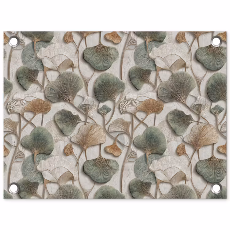 Elegant - Bladeren - Groen tuinposter los doek klein 239 -3d