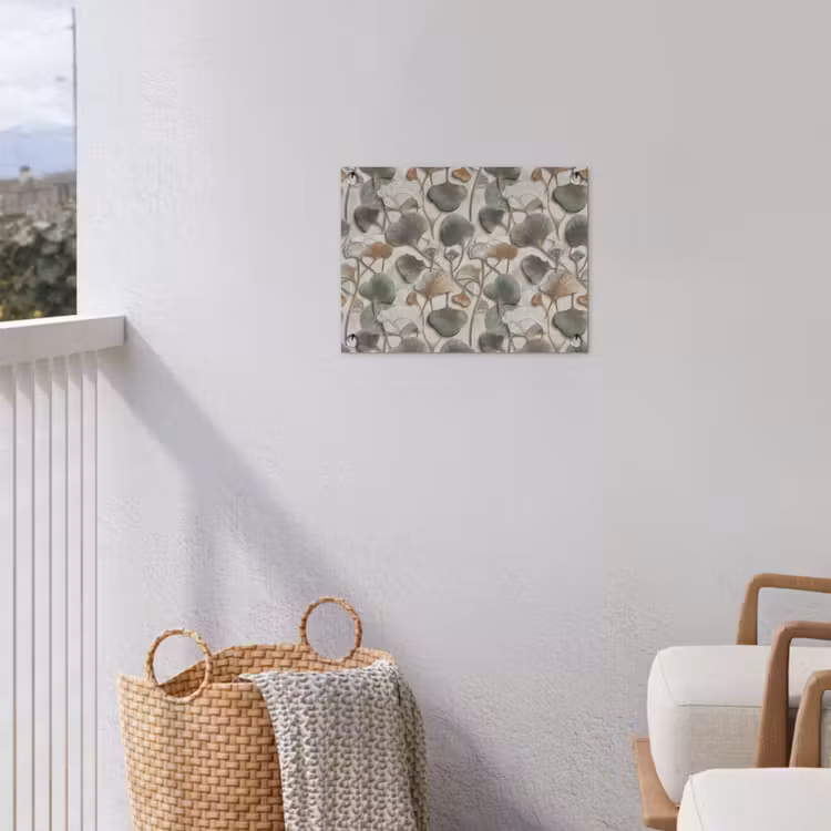 Elegant - Bladeren - Groen tuinposter los doek klein 239 -sfeer8