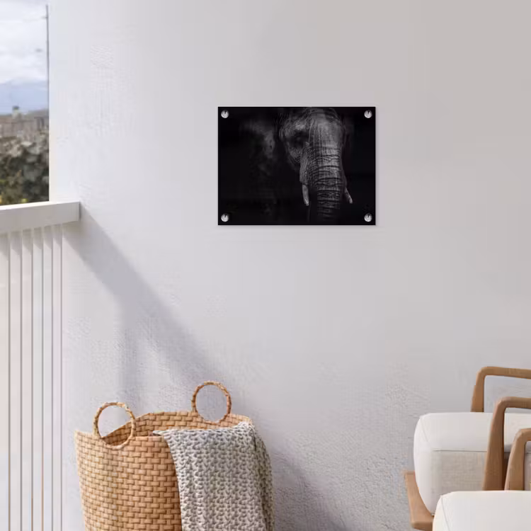 Olifant - Dier - Portret tuinposter los doek klein -sfeer8