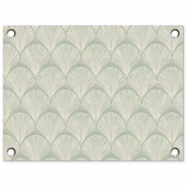 Waaiers - Patroon - Groen tuinposter los doek klein 239 -3d