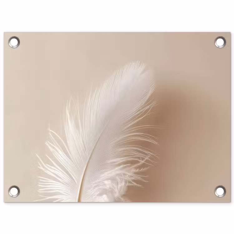 Veer - Minimalistisch - Roze tuinposter los doek klein -3d