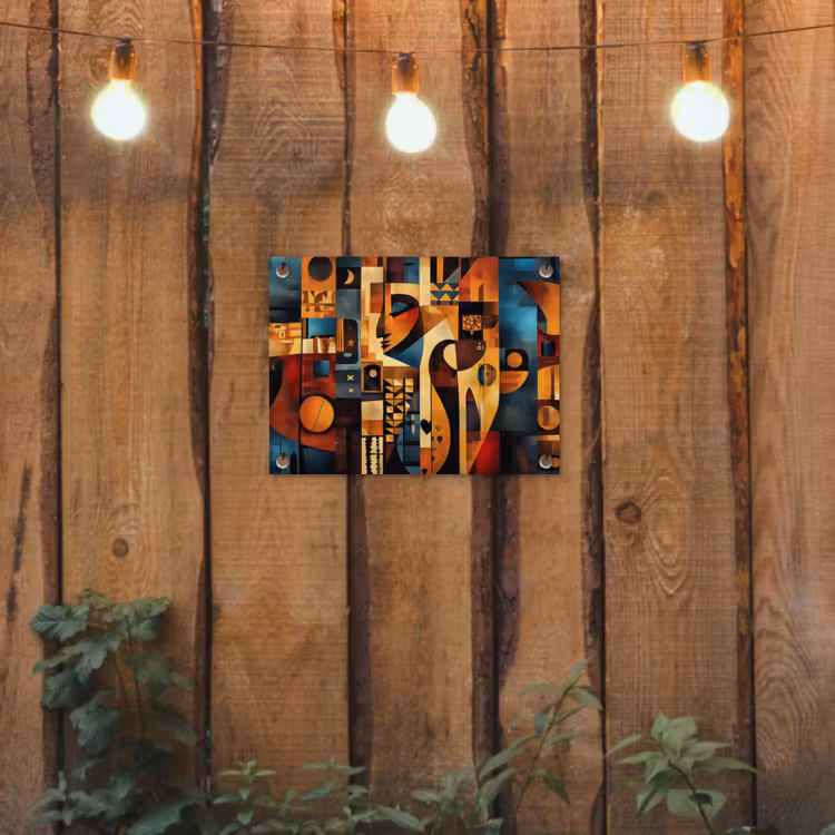 Figuren - Abstract - Symbolen tuinposter los doek klein -sfeer1
