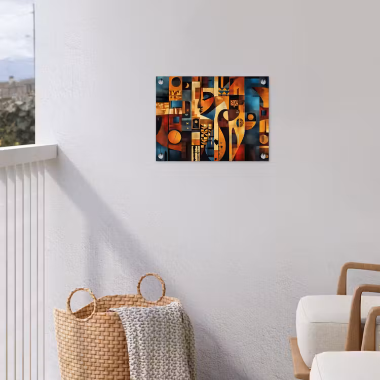 Figuren - Abstract - Symbolen tuinposter los doek klein -sfeer8