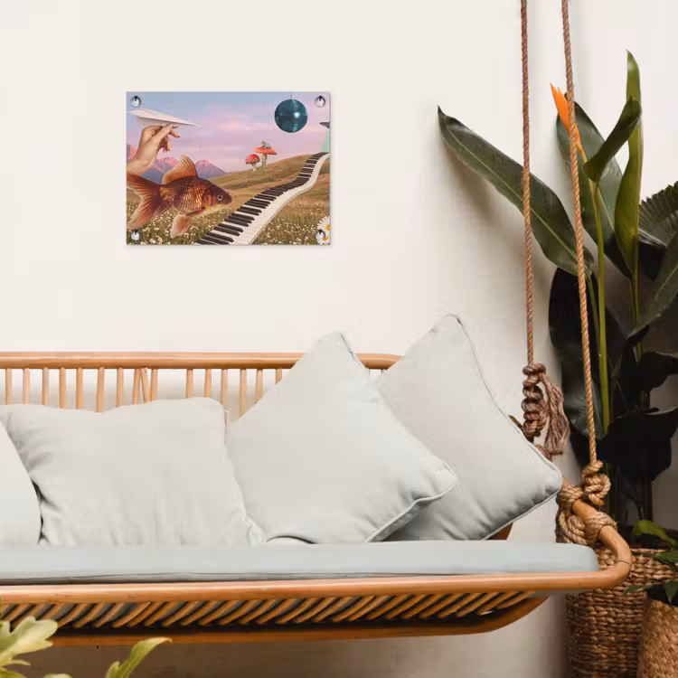 Garden Poster - Fish - Nature - Abstract - Vis - Natuur - Abstract tuinposter los doek klein