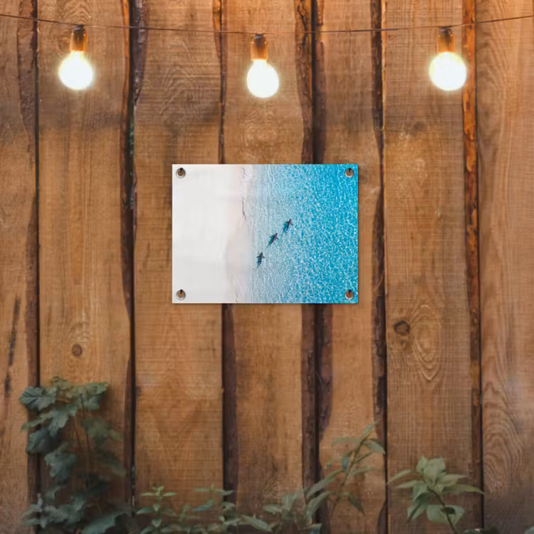 Vis - Oceaan - Strand - Turquoise - Natuur tuinposter los doek klein -sfeer1