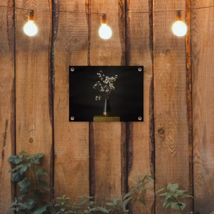 Bloembollen - Wit - Vaas - Minimalistisch tuinposter los doek klein -sfeer1