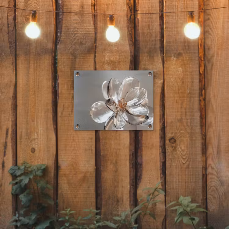 Bloem - Glazen - Doorzichtig tuinposter los doek klein -sfeer1