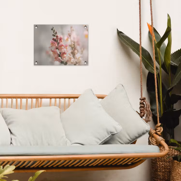 Bloem - Leeuwenbek - Roze - Stengel tuinposter los doek klein -sfeer7
