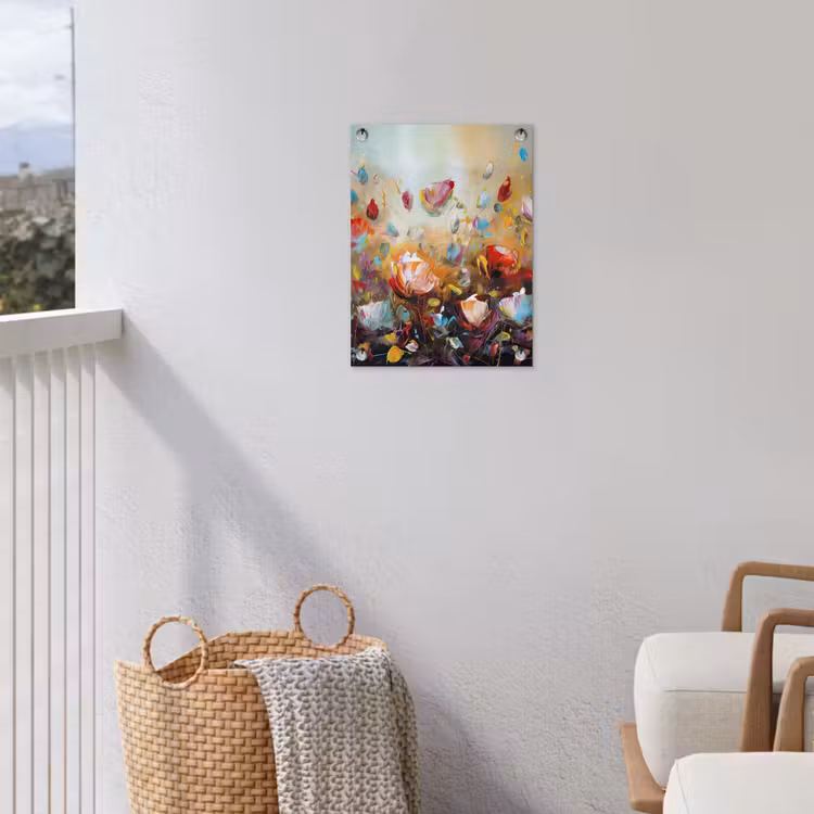 Bloemen - Kunst - Natuur - Olieverf tuinposter los doek klein -sfeer8