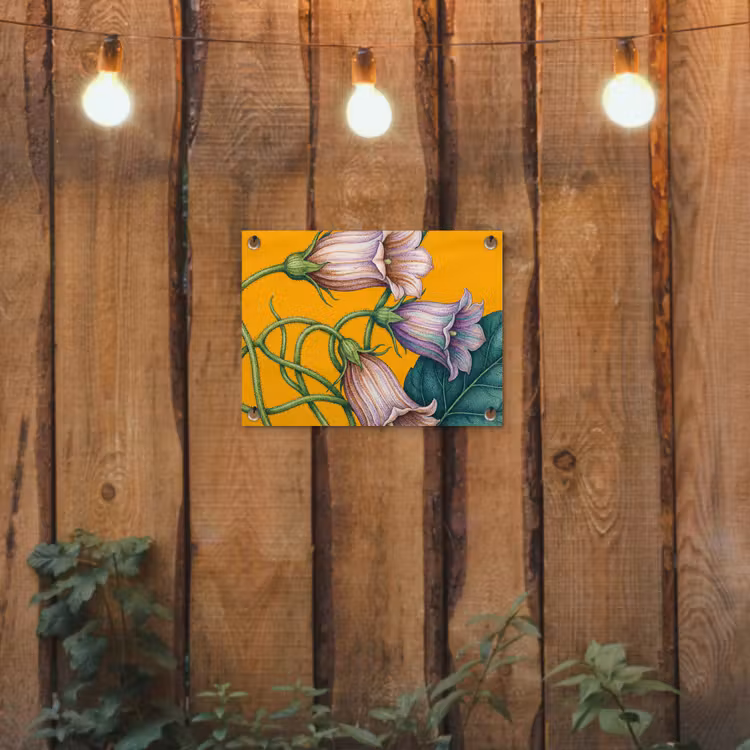Garden Poster - Flowers - Botanical - Yellow - Bloemen - Botanisch - Geel tuinposter los doek klein