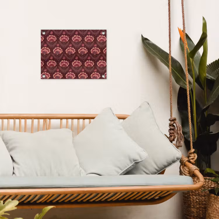 Bloemen - Waaier - Paars tuinposter los doek klein 239 -sfeer7