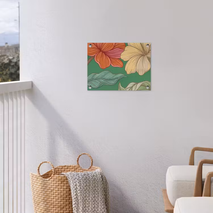 Garden Poster - Flowers - Greenery - Illustration - Bloemen - Groen - Illustratie tuinposter los doek klein