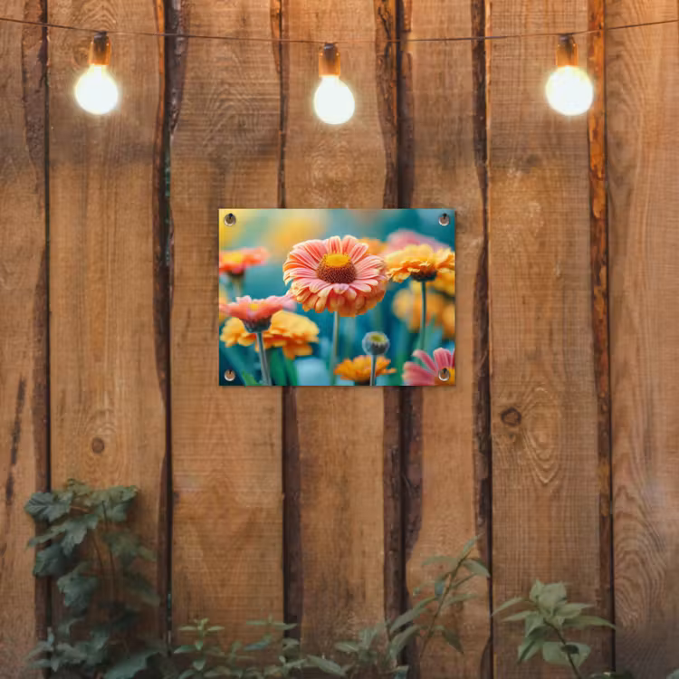 Bloemen in zomerse pracht tuinposter los doek klein -sfeer1