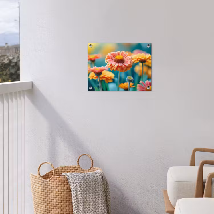 Bloemen in zomerse pracht tuinposter los doek klein -sfeer8