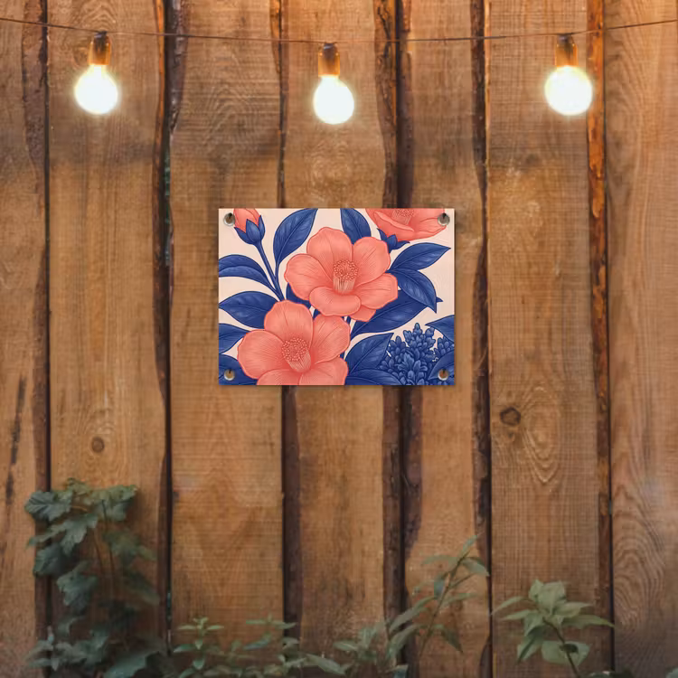 Garden Poster - Flowers - Leaves - Botanical - Bloemen - Bladeren - Botanisch tuinposter los doek klein