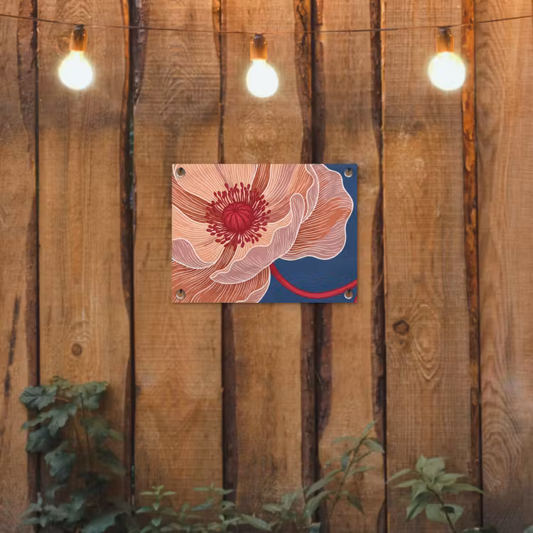 Garden Poster - Flowers - Modern - Abstract - Bloemen - Modern - Abstract tuinposter los doek klein