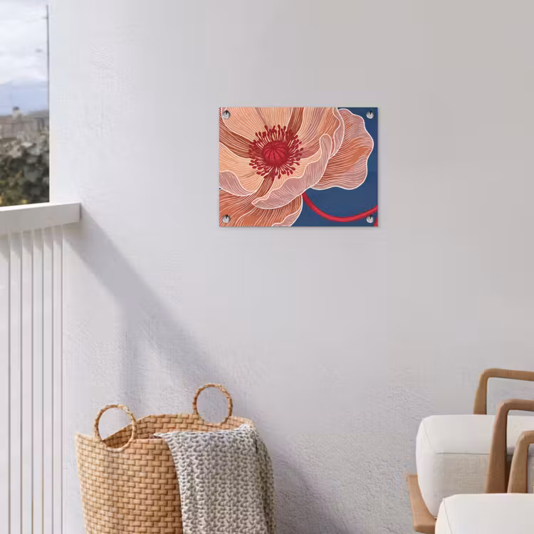Garden Poster - Flowers - Modern - Abstract - Bloemen - Modern - Abstract tuinposter los doek klein
