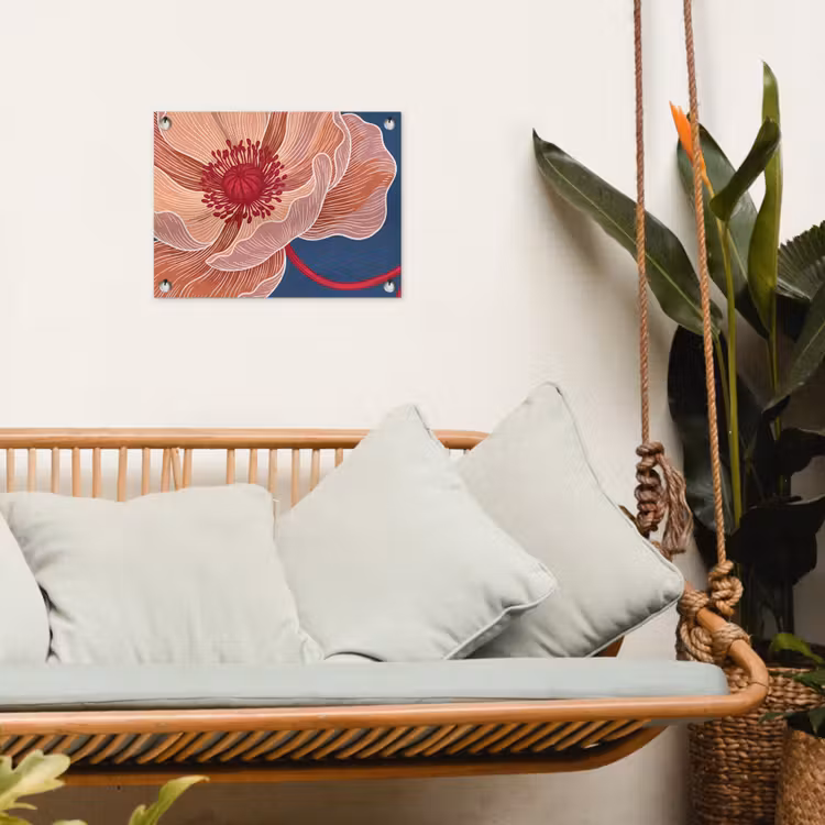 Garden Poster - Flowers - Modern - Abstract - Bloemen - Modern - Abstract tuinposter los doek klein