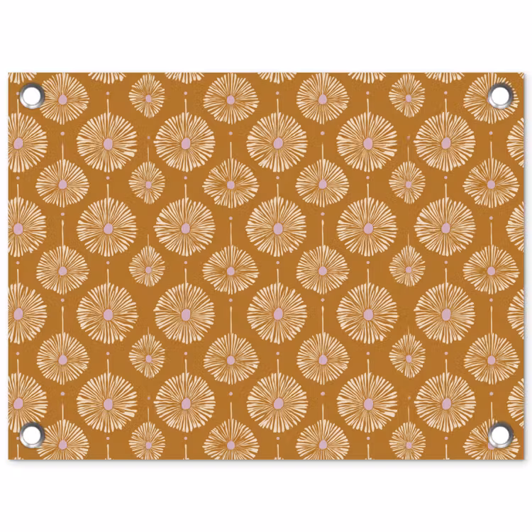 Bloemen - Modern - Oker tuinposter los doek klein 239 -3d