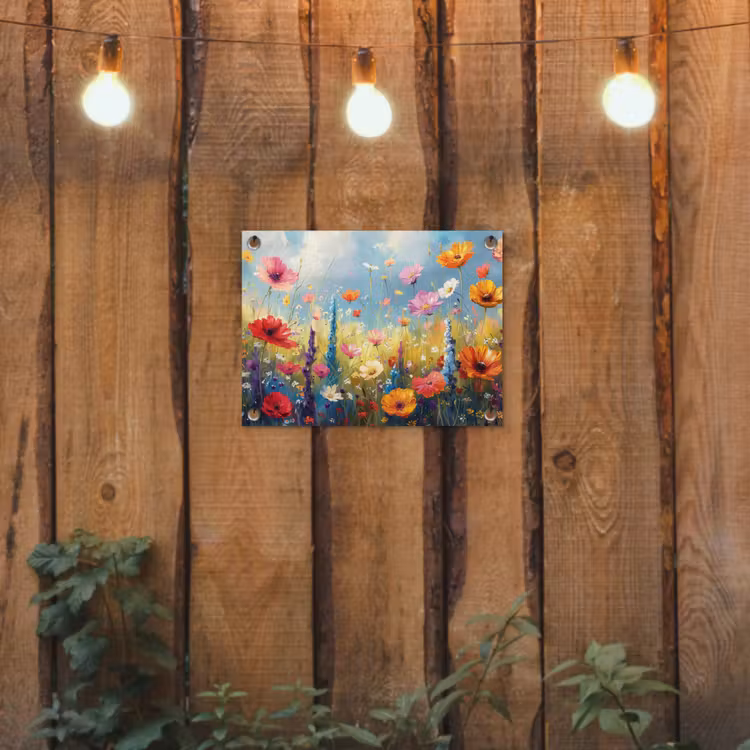 Bloemen - Natuur - Botanisch - Kunst tuinposter los doek klein -sfeer1