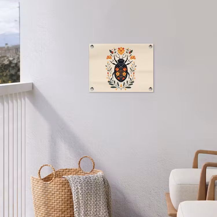 Bloemen - Oranje - Planten - Sierlijk tuinposter los doek klein -sfeer8