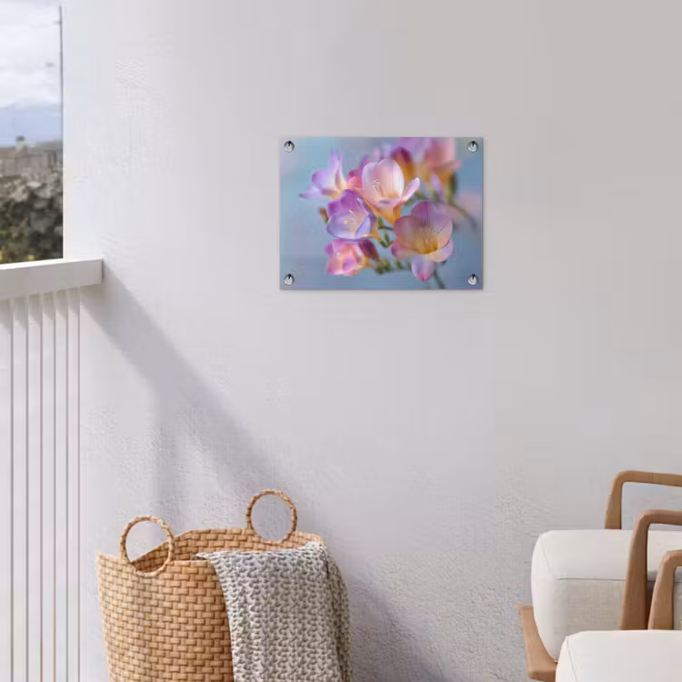 Bloemen - Paars - Overloop - Meeldraden tuinposter los doek klein -sfeer8