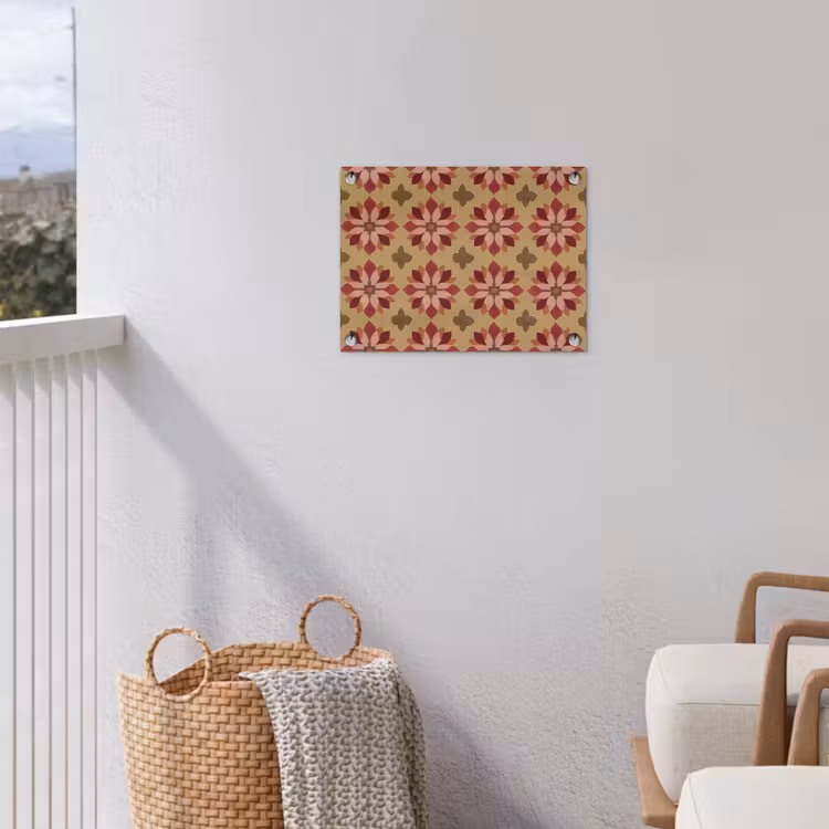 Bloemen - Retro - Groen tuinposter los doek klein 239 -sfeer8