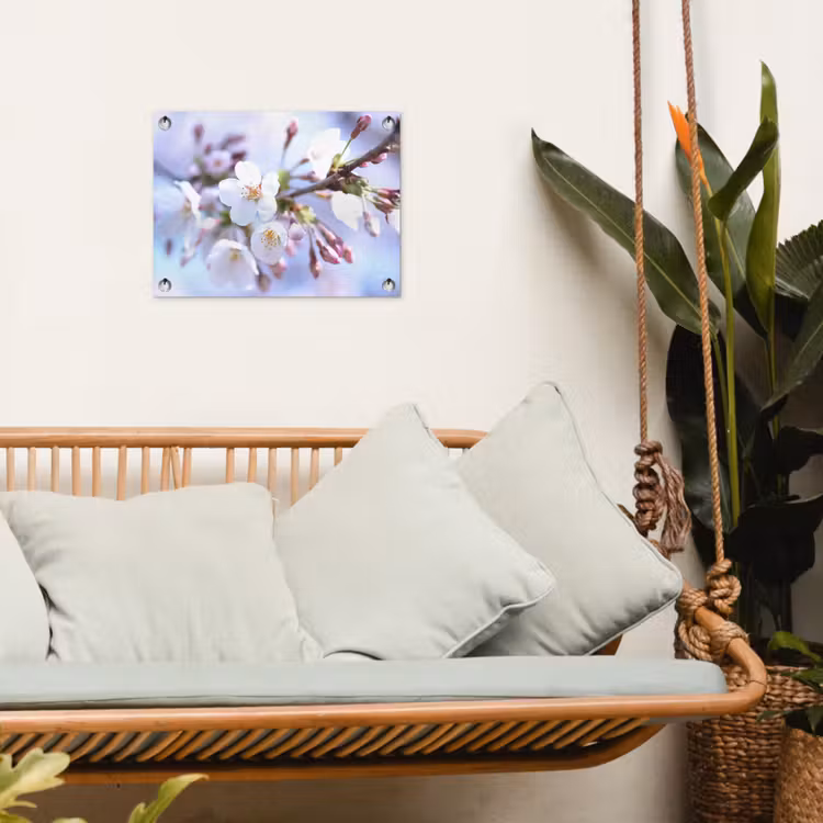Bloemen - Sakura - Tak - Bloesem takken tuinposter los doek klein -sfeer7