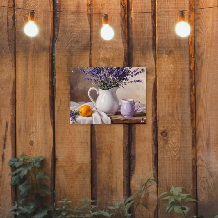 Garden Poster - Flowers - Still Life - Purple - Bloemen - Stilleven - Paars tuinposter los doek klein