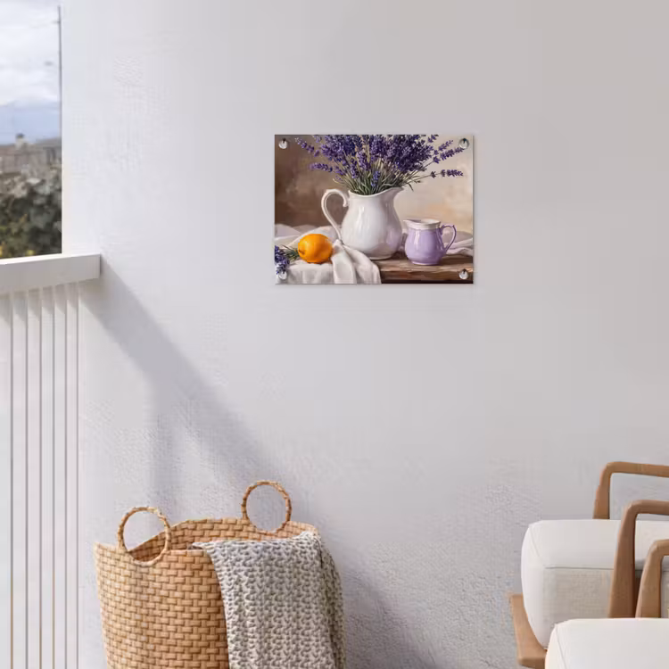 Garden Poster - Flowers - Still Life - Purple - Bloemen - Stilleven - Paars tuinposter los doek klein