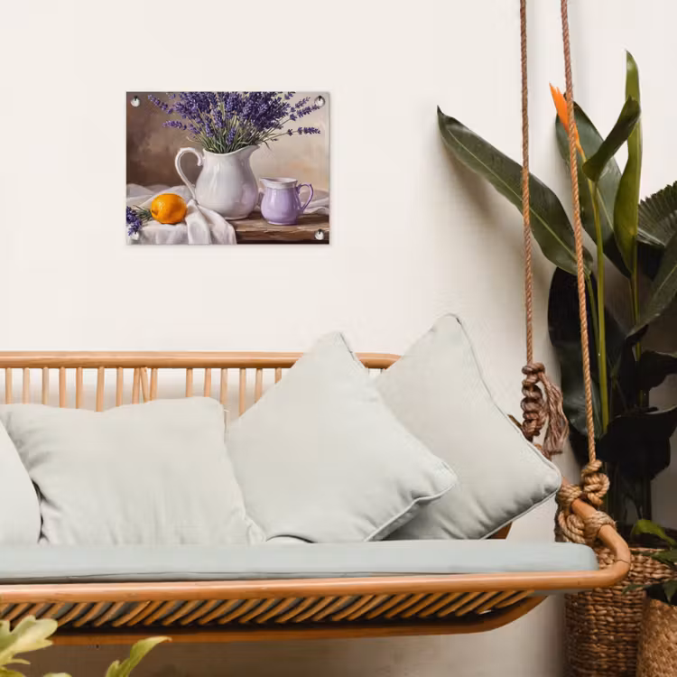 Garden Poster - Flowers - Still Life - Purple - Bloemen - Stilleven - Paars tuinposter los doek klein