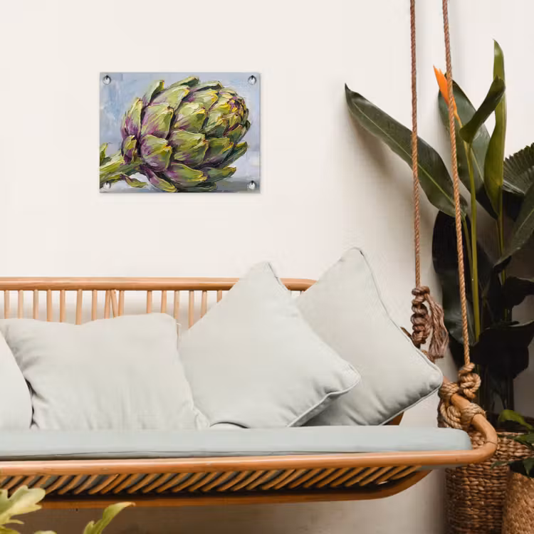 Garden Poster - Food - Artichoke - Modern - Eten - Artisjok - Modern tuinposter los doek klein