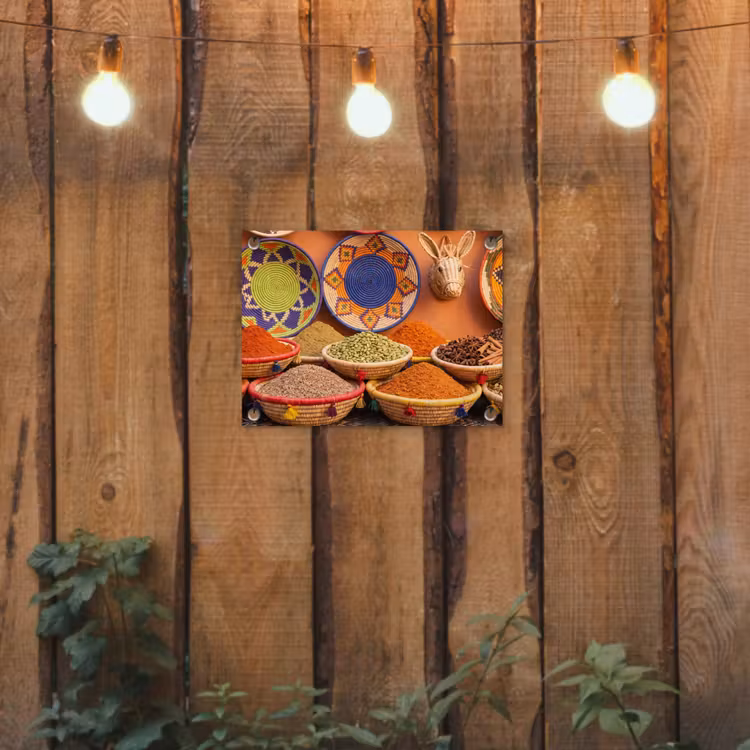 Garden Poster - Food - Colorful - Culture - Eten - Kleurrijk - Cultuur tuinposter los doek klein