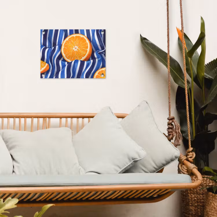 Garden Poster - Food - Fruit - Orange - Eten - Fruit - Oranje tuinposter los doek klein
