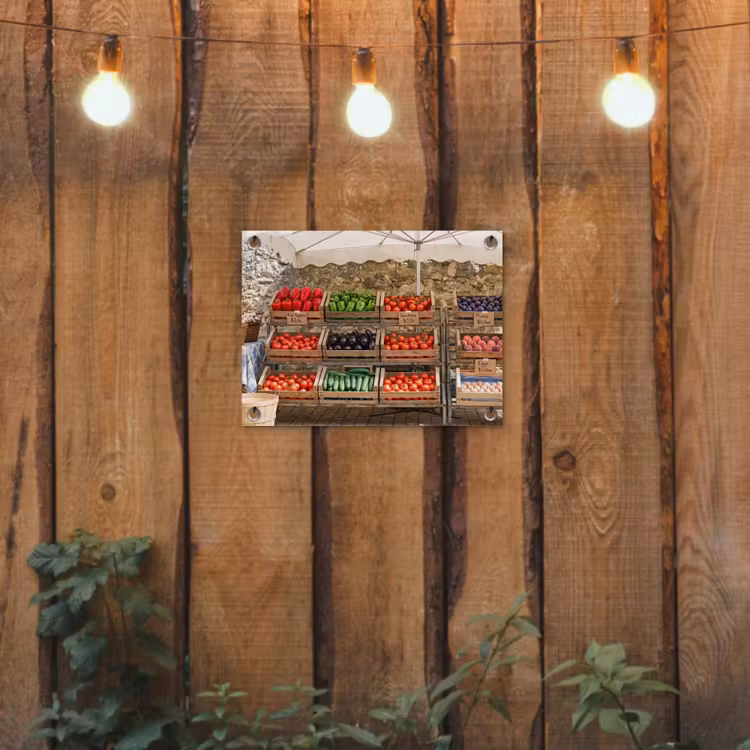 Garden Poster - Food - Market - Fresh - Eten - Markt - Vers tuinposter los doek klein