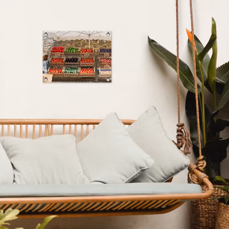 Garden Poster - Food - Market - Fresh - Eten - Markt - Vers tuinposter los doek klein