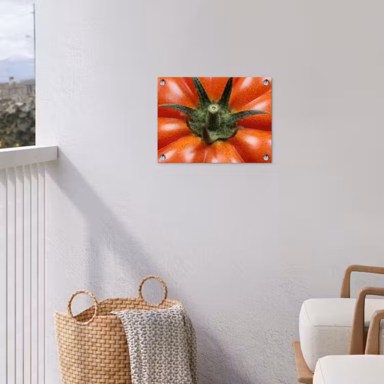 Garden Poster - Food - Tomato - Red - Eten - Tomaat - Rood tuinposter los doek klein