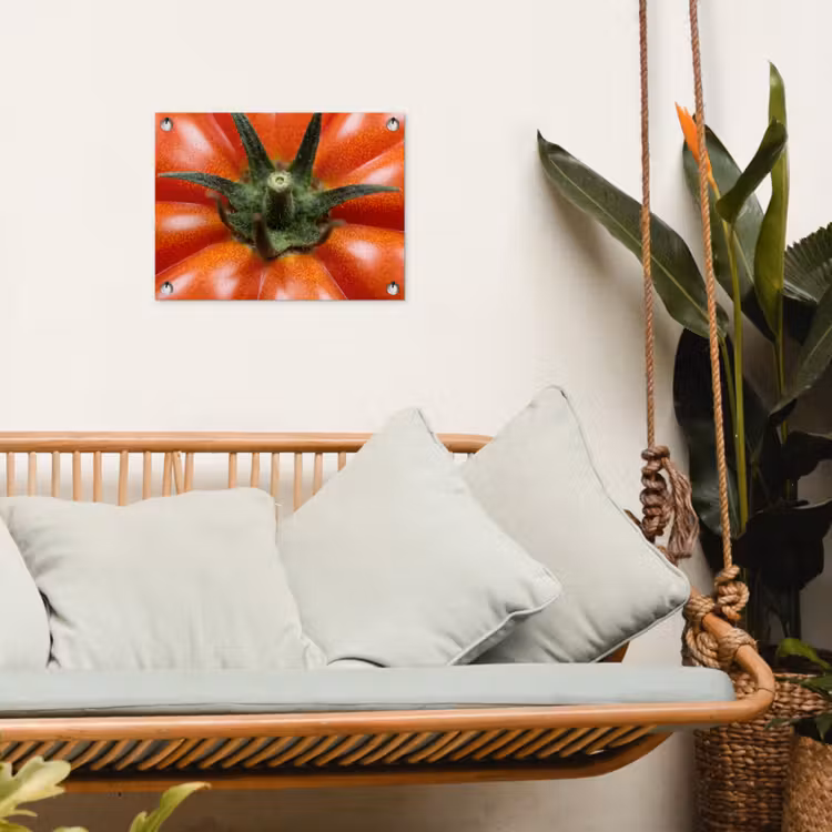 Garden Poster - Food - Tomato - Red - Eten - Tomaat - Rood tuinposter los doek klein