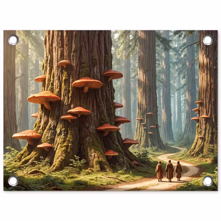 Garden Poster - Forest - Trees - Nature - Bos - Bomen - Natuur tuinposter los doek klein