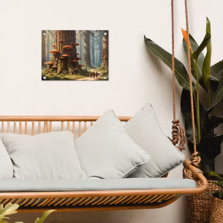 Garden Poster - Forest - Trees - Nature - Bos - Bomen - Natuur tuinposter los doek klein