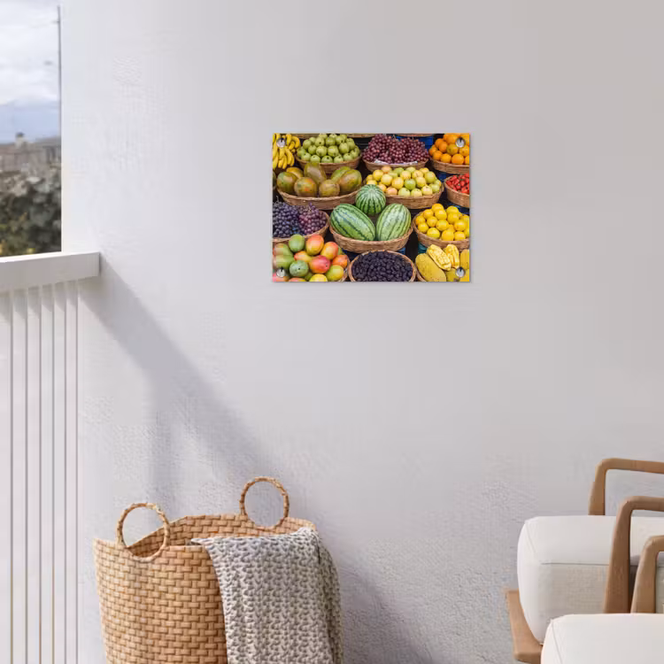 Garden Poster - Fruit - Market - Colorful - Fruit - Markt - Kleurrijk tuinposter los doek klein