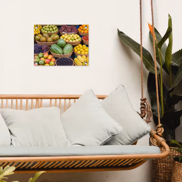 Garden Poster - Fruit - Market - Colorful - Fruit - Markt - Kleurrijk tuinposter los doek klein