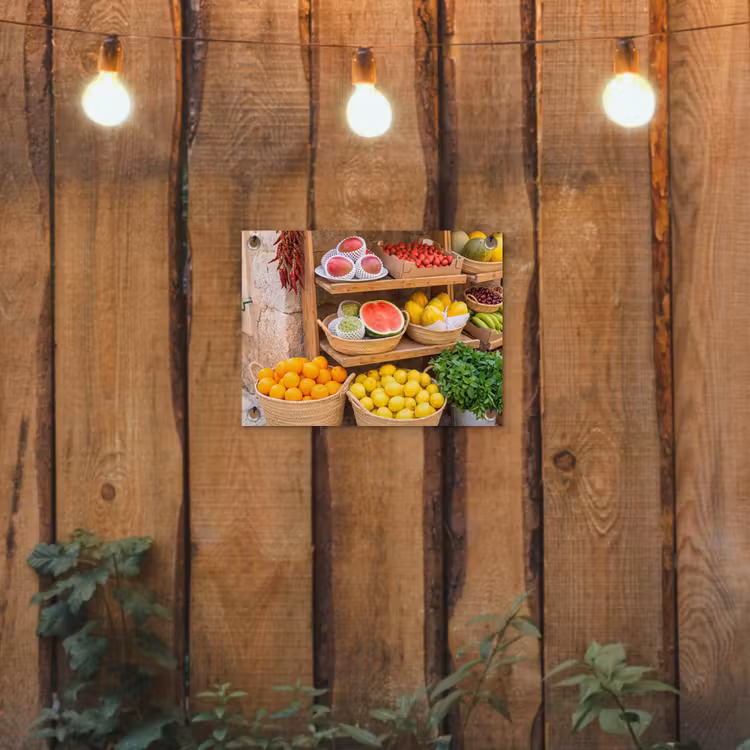 Garden Poster - Fruit - Market - Fresh - Fruit - Markt - Vers tuinposter los doek klein