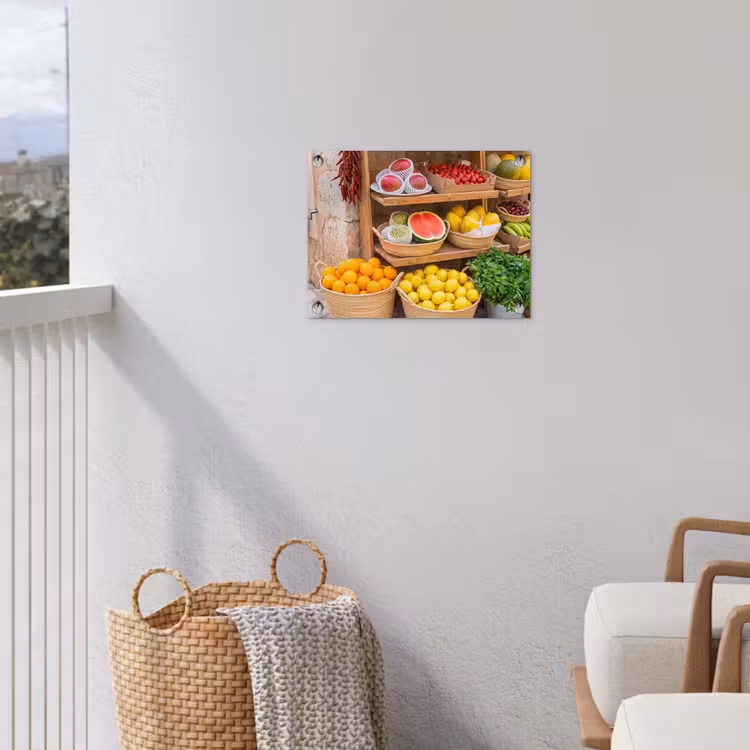 Garden Poster - Fruit - Market - Fresh - Fruit - Markt - Vers tuinposter los doek klein