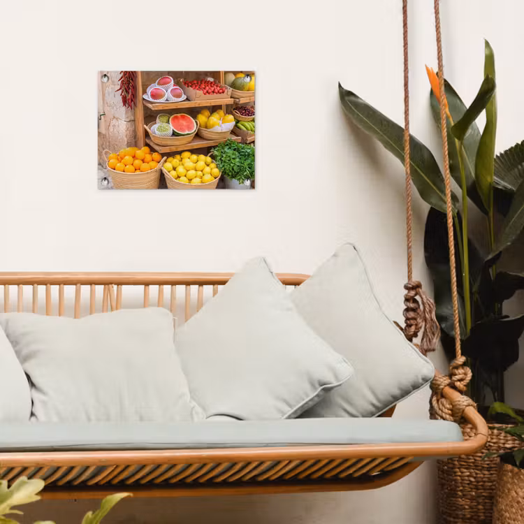 Garden Poster - Fruit - Market - Fresh - Fruit - Markt - Vers tuinposter los doek klein