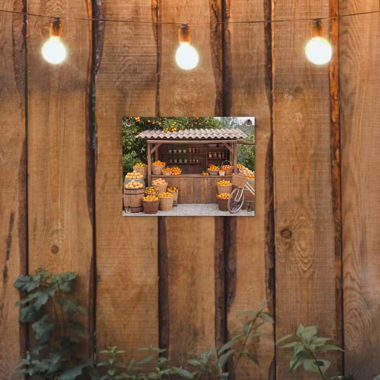Garden Poster - Fruit - Market - Rural - Fruit - Markt - Landelijk tuinposter los doek klein